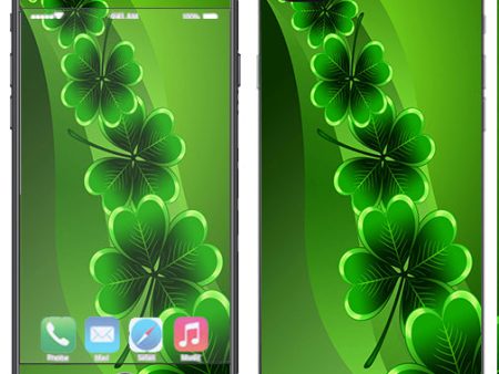 Shamrocks, Glowing Green Apple  iPhone 7+ Plus   iPhone 8+ Plus Skin Discount