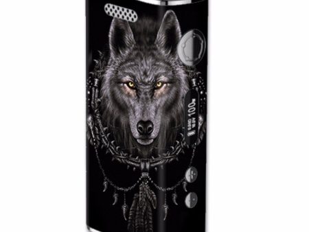 Wolf Dreamcatcher Back White eLeaf iStick 100W Skin Fashion