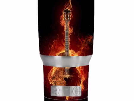 Guitar In Flames RTIC 20oz Tumbler Skin Supply