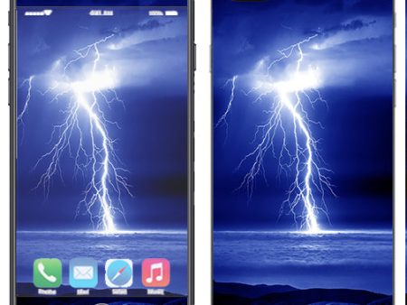 Lightning On The Ocean Apple  iPhone 7+ Plus   iPhone 8+ Plus Skin For Cheap