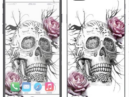 Roses In Skull Apple  iPhone 7+ Plus   iPhone 8+ Plus Skin Online Sale