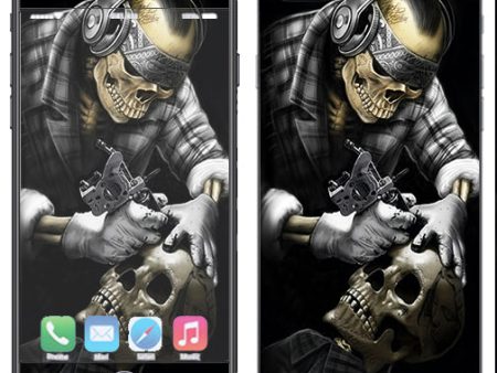 Skeleton Tattooer, Skull Tattooed Apple  iPhone 7+ Plus   iPhone 8+ Plus Skin Online Hot Sale