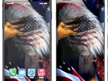 Usa Bald Eagle In Flag Apple  iPhone 7+ Plus   iPhone 8+ Plus Skin For Discount