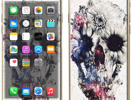 Flower Skull Apple iPhone 6 Skin Sale