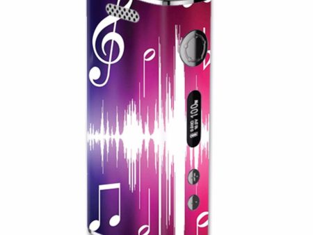 Music Notes Glowing eLeaf iStick 100W Skin Cheap