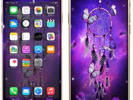 Dreamcatcher Butterflies Purple Apple 6 Skin Fashion