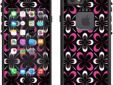 Abstract Pink Black Pattern Lifeproof Fre iPhone 6 Skin Online Hot Sale