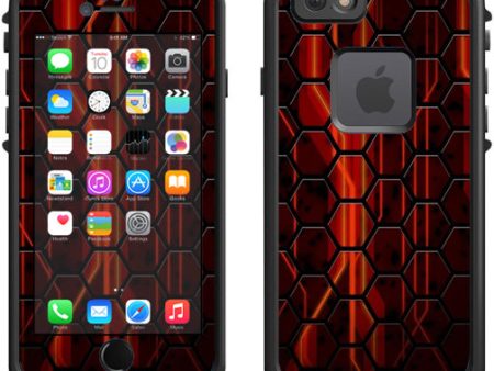 Abstract Red Metal Lifeproof Fre iPhone 6 Skin Supply