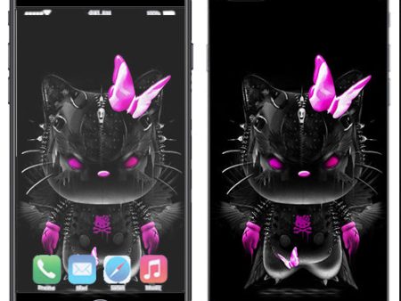 Cute Kitty In Black Apple  iPhone 7+ Plus   iPhone 8+ Plus Skin Online now