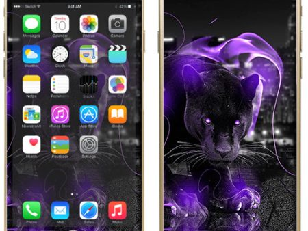 Black Panther Purple Smoke Apple 6 Skin Fashion