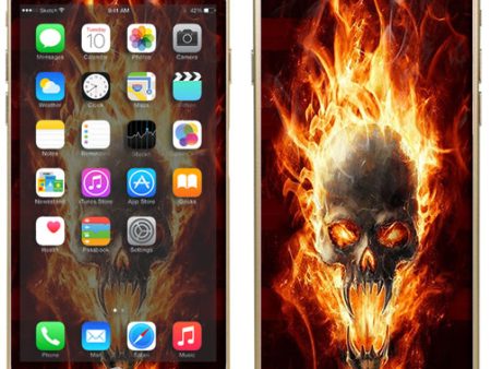 Fire Skull In Flames Apple 6 Skin Sale